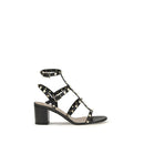 Black Calf Leather Bos Taurus Platform Sandals