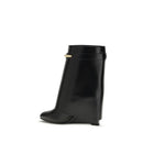Black Calf Leather Bos Taurus Ankle Boots