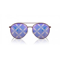 Brown Metal Sunglasses