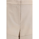 Bicolor Fleece Wool Bermuda Shorts