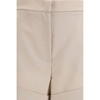 Bicolor Fleece Wool Bermuda Shorts