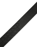Black Logo Monogram Silver Metal Buckle Belt