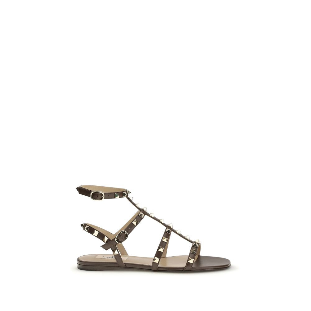 Brown Calf Leather Bos Taurus Strap-On Sandals