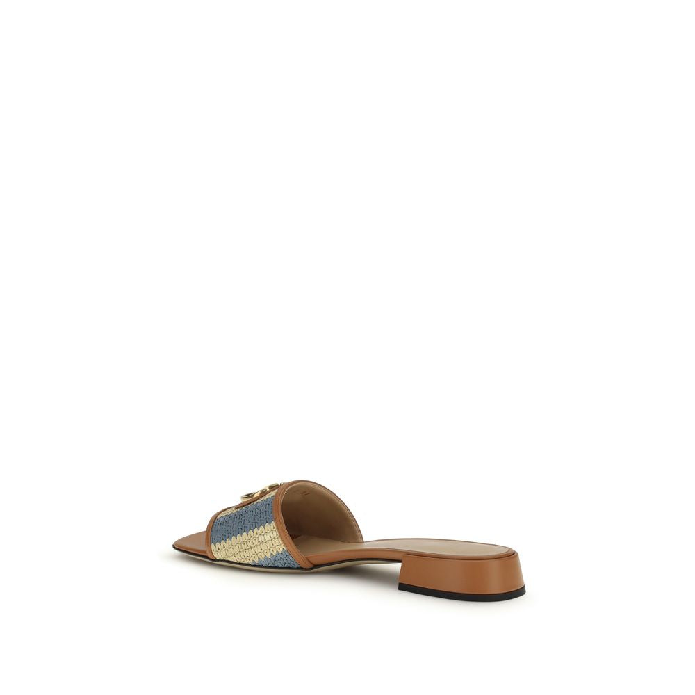 Multicolor Calf Leather Bos Taurus Sandals