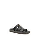 Black Calf Leather Bos Taurus Sandals