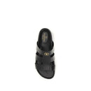 Black Calf Leather Bos Taurus Sandals