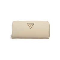 Beige Polyurethane Women Wallet