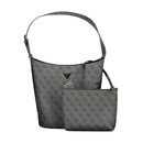 Black Polyurethane Women Handbag