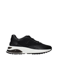 Black Fabric Athletic Sneakers