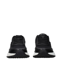Black Fabric Athletic Sneakers