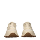 Beige Fabric Chunky Sneakers
