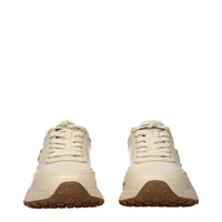 Beige Fabric Chunky Sneakers