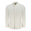 White Cotton Men Shirt