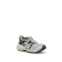 Gray Polyethylene Athletic Sneakers