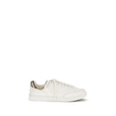 White Calf Leather Bos Taurus Low Top Sneakers