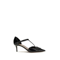 Black Calf Leather Bos Taurus High Heel Pumps