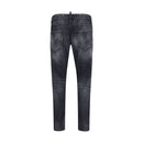 Black Cotton Slim Fit Jeans