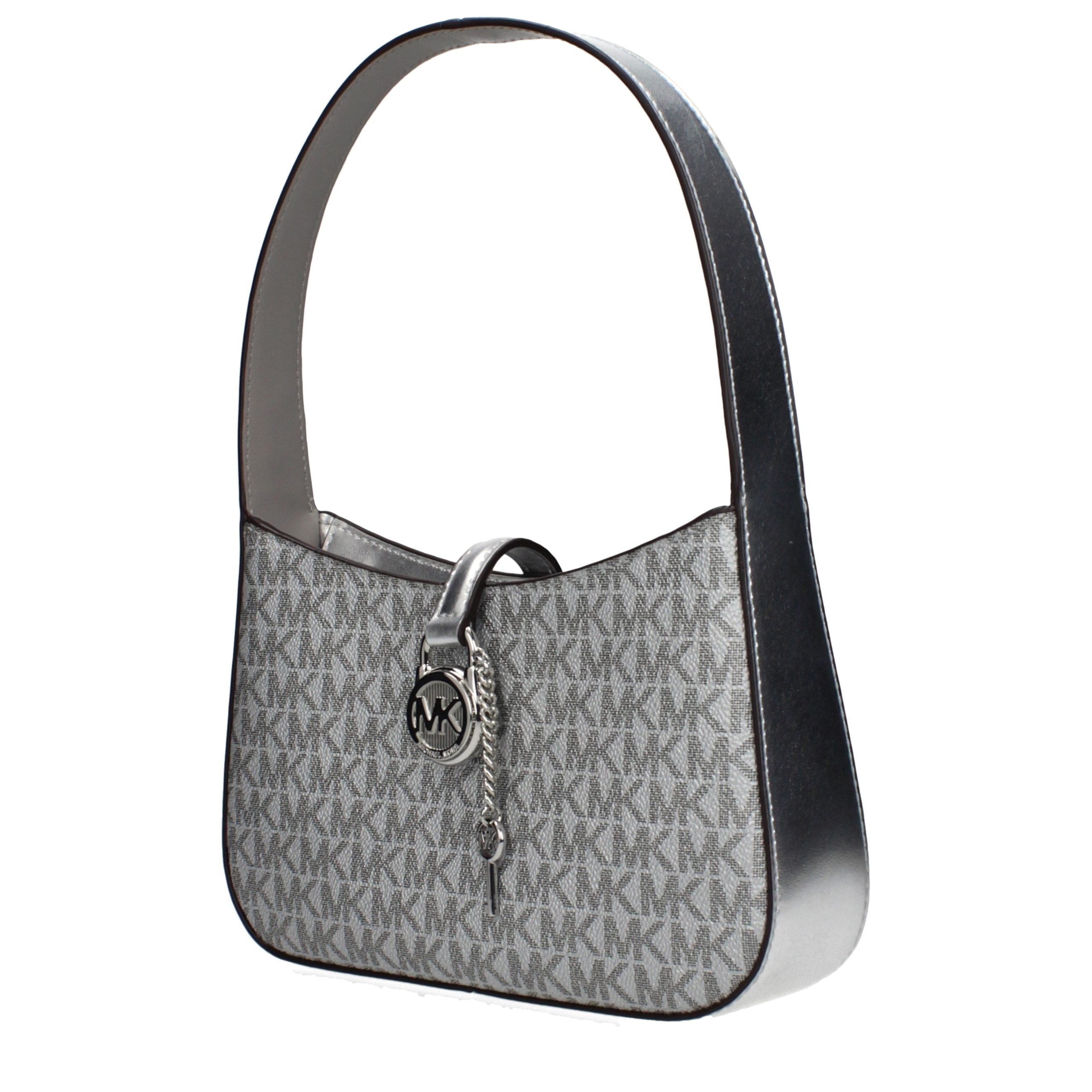 Gray Fabric Handbag