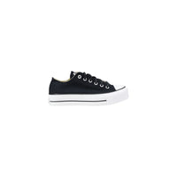 Black Fabric Platform Sneakers