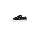 Black Fabric Platform Sneakers