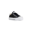 Black Leather Low Top Sneakers