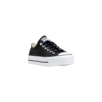 Black Leather Low Top Sneakers