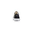 Black Leather Low Top Sneakers