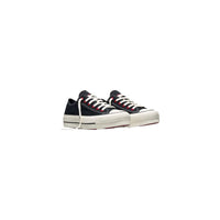Black Fabric Platform Sneakers