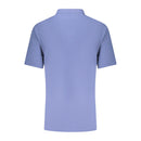 Blue Cotton Men Polo
