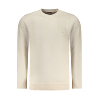 Beige Cotton Men Sweatshirt