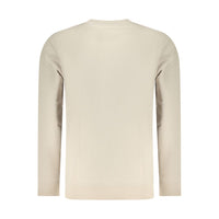 Beige Cotton Men Sweatshirt