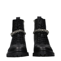 Black Leather Ankle Boots
