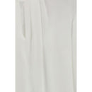 White Triacetate Blouse