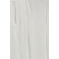 White Triacetate Blouse