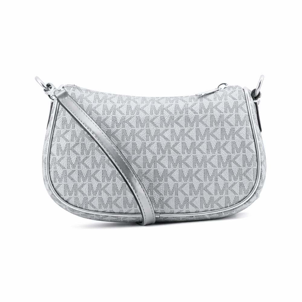 Gray Canvas Shoulder Bag
