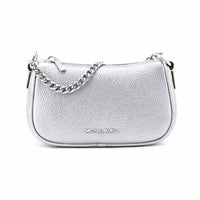 Gray Leather Shoulder Bag