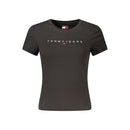 Black Cotton Women T-Shirt