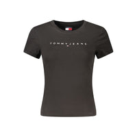 Black Cotton Women T-Shirt