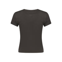 Black Cotton Women T-Shirt