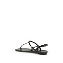 Black Calf Leather Bos Taurus Flip-Flop Sandals