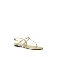 Silver Calf Leather Bos Taurus Flat Sandals
