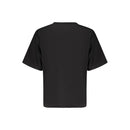 Black Cotton Women T-Shirt