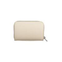 Beige Polyurethane Women Wallet