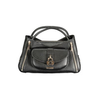 Black Polyurethane Women Handbag
