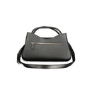 Black Polyurethane Women Handbag