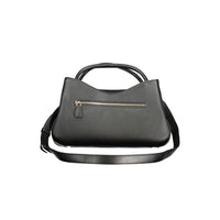 Black Polyurethane Women Handbag