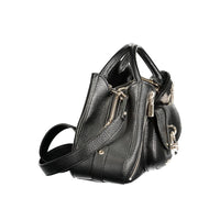Black Polyurethane Women Handbag