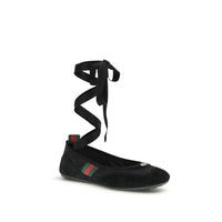 Black Fabric Ballet Flats