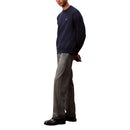 Beige Cotton Relaxed Fit Jeans