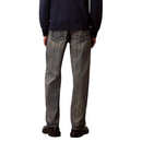 Beige Cotton Relaxed Fit Jeans